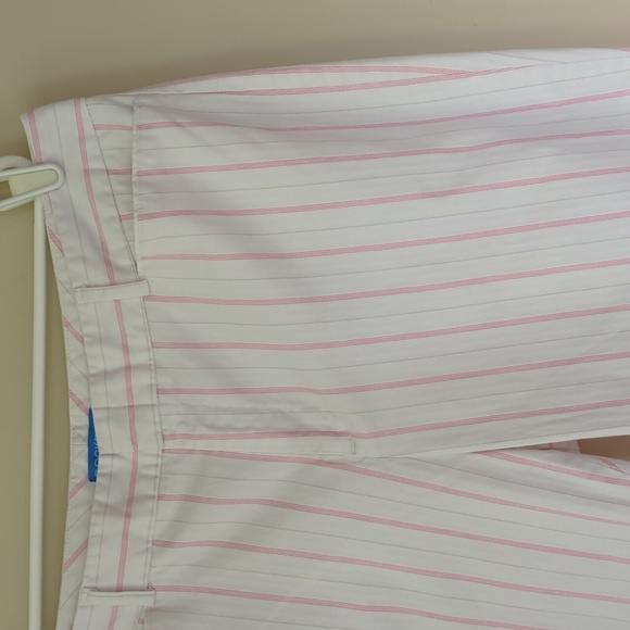 Dockers Women Striped Capri Pants 16 White Pink - Picture 6 of 13